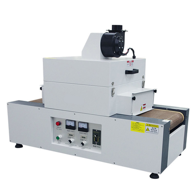 ছোট ডেস্কটপ 2KW UV কিউরিং মেশিন ড্রায়ার 300MM বেল্ট সেল ফোন কেসে ব্যবহৃত হয়